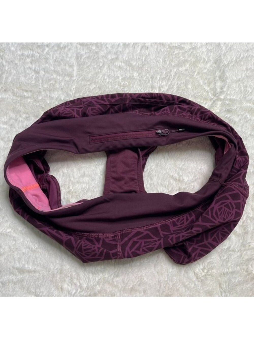 Lululemon Speed Short 2.5" Posey Red Grape Bordeaux Drama Purple Floral Size 6 - Picture 6 of 6